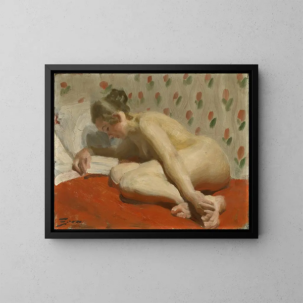 Study of a nude - Anders Zorn — kehystetty taideteos seinällä