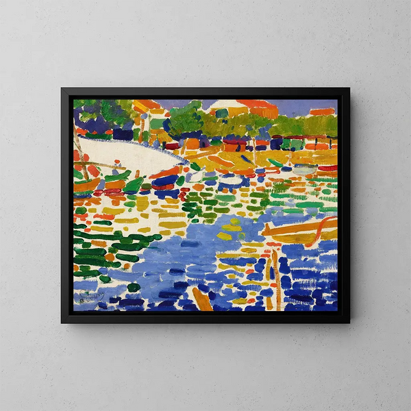 Barques amarrées à l'Estaque - André Derain — kehystetty taideteos seinällä