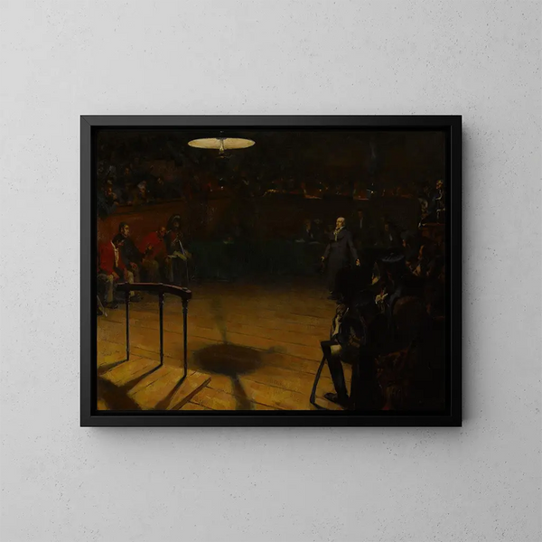 Jean Valjean Maalaus Arrasin oikeusistunnon edessä - André Victor Édouard Devambez — kehystetty taideteos seinällä