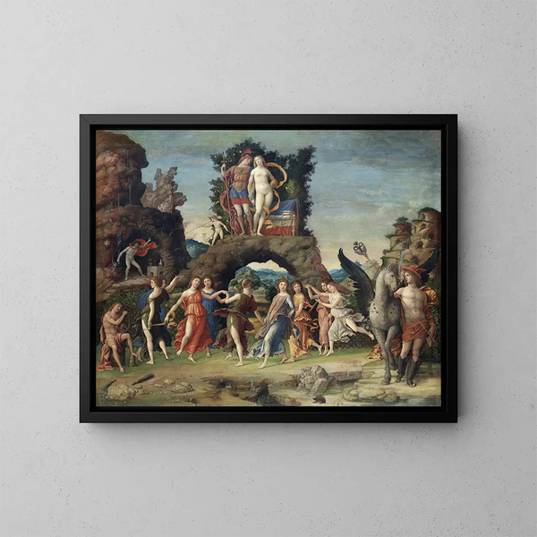 Le Parnasse - Andrea Mantegna — kehystetty taideteos seinällä