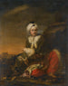 Portrait d'un marchand de la Compagnie du Levant en tenue turque. Vue d'Alep au-delà. - Andrea Soldi — näkymä teoksesta