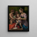 La Sainte Famille avec le jeune saint Jean-Baptiste - Andrea del Sarto — kehystetty taideteos seinällä