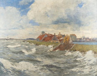 Bouche de la Meuse à Willemstadt faisant face à Dordrecht - Andreas Dirks — näkymä teoksesta