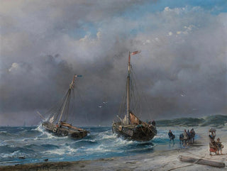 Andreas Schelfhout - Unloading the catch.webp
