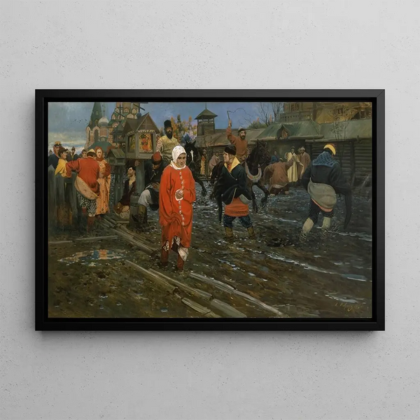 Andrei Ryabushkin - SeventeenthCentury Moscow Street on a Public Holiday.webp