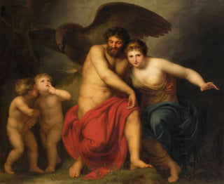 Zeus ja Hera Mount Ida - Andries Cornelis Lens — näkymä teoksesta