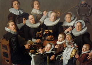 Andries van Bochoven - Portrait of the painter Andries van Bochoven and his family.webp