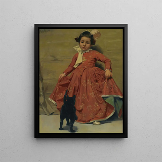Andrs Parlad y Heredia - Girl dancing for her cat.webp