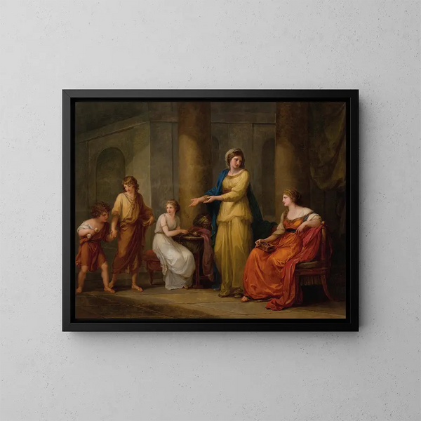 Cornélie, Gracquesin äiti - Angelica Kauffman — kehystetty taideteos seinällä