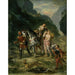 Maalauksen jäljennös Angélique ja Médor haavoittunut - Eugène Delacroix