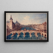 Le Pont au Change, Palais de la Conciergerie ja Seine nykyisen 1. kaupunginosan suuntaan - Angelo Garbizza — kehystetty taideteos seinällä