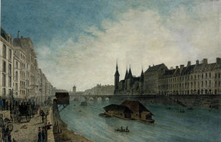 Angelo Garbizza - Le quai de la Mgisserie et le Pont au Change actuel 1er arrondissement.webp