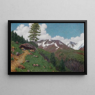 Angelo Morbelli - Paesaggio con larici.webp