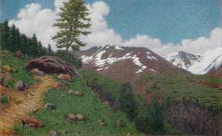 Angelo Morbelli - Paesaggio con larici.webp