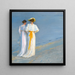Anna Ancher ja Marie Krøyer rannalla Skagenissa - Peder Severin Krøyer — kehystetty taideteos seinällä