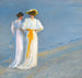 Anna Ancher ja Marie Krøyer rannalla Skagenissa - Peder Severin Krøyer — näkymä teoksesta