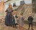 Les filets de pêche sont réparés - Anna Ancher — näkymä teoksesta