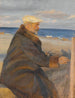 Michael Ancher maalaus rannalla - Anna Ancher — näkymä teoksesta