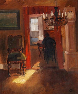 Anna Ancher - Skageninterir med en solstribe p gulvet.webp