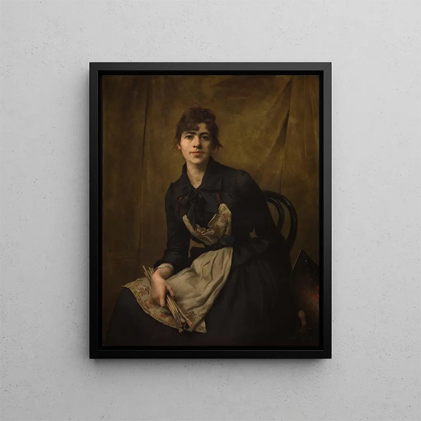 Autoportrait avec une palette - Anna Bilińska-Bohdanowicz — kehystetty taideteos seinällä