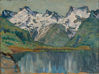 Anna Boberg - A Mountain Lake Study from North Norway.webp