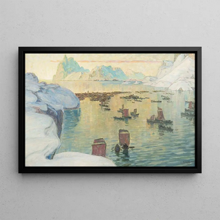 Anna Boberg - The Fishing Fleet Going Out Study from North Norway.webp