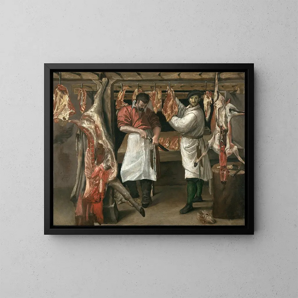 La Boucherie - Annibale Carracci — kehystetty taideteos seinällä