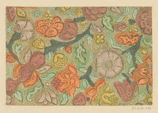Anonymous - Blad met bloemen en vruchten met puntenfond.webp