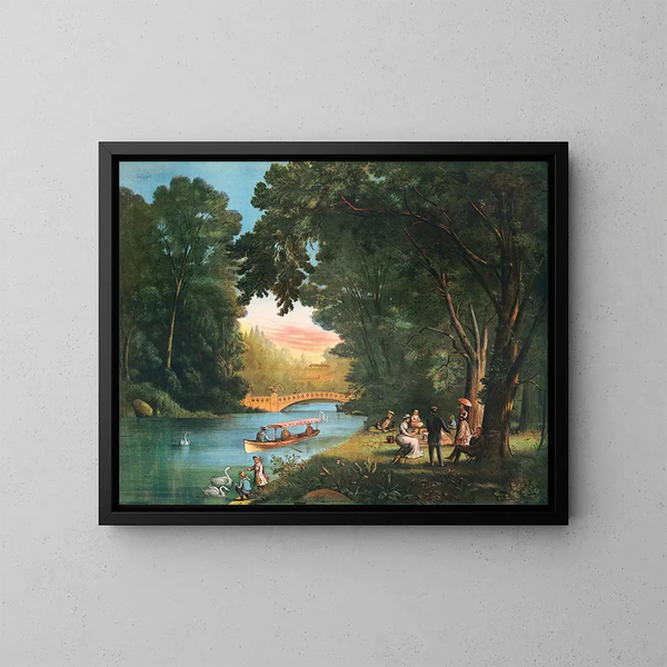 Central Park - Anonyymi — kehystetty taideteos seinällä