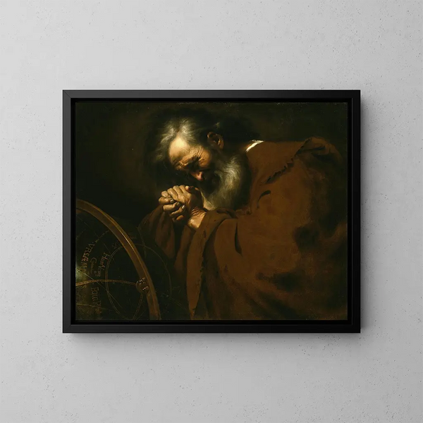 Héraclite, le philosophe en pleurs - Anonyme — kehystetty taideteos seinällä