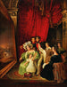 Baijerin kuningas Ludwig I ja hänen perheensä katsovat yhdessä taidetulostetta Entrée du roi Otton de Grèce à Nauplie par Peter von Hess 1835 - Anonyymi — näkymä teoksesta