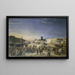 Louvre- hyökkäys 29. heinäkuuta 1830, nähtynä Pont-Neufilta - Tuntematon — kehystetty taideteos seinällä