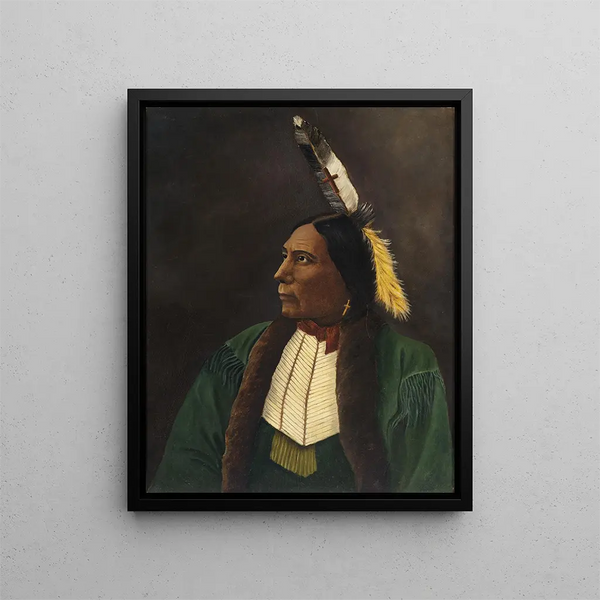Portrait d'un Indien d'Amérique - Anonyme — kehystetty taideteos seinällä