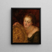 Portrait d'une femme avec une plaque de cuivre - Anonyme — kehystetty taideteos seinällä
