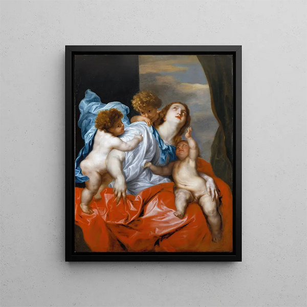 Charité - Antoine van Dyck — kehystetty taideteos seinällä