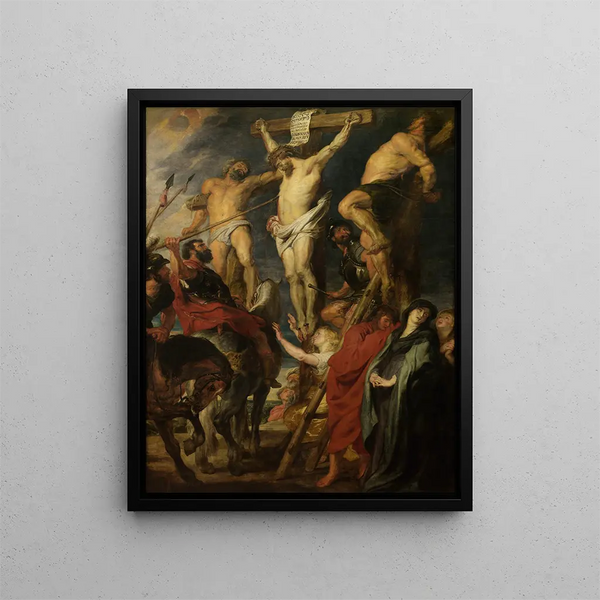 Christ on the Cross Le coup de lance - Antoine van Dyck — kehystetty taideteos seinällä
