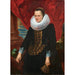 Muotokuva aatelisesta papukaijan kanssa - Antoine van Dyck — kehystetty taideteos seinällä