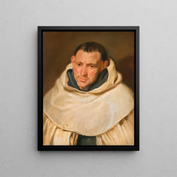 Muotokuva karmeliittimunkista - Antoine van Dyck — kehystetty taideteos seinällä