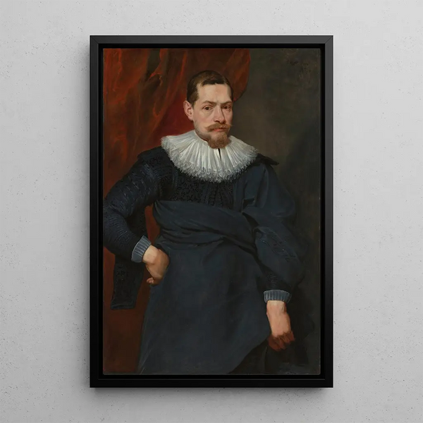 Muotokuva miehestä - Antoine van Dyck — kehystetty taideteos seinällä