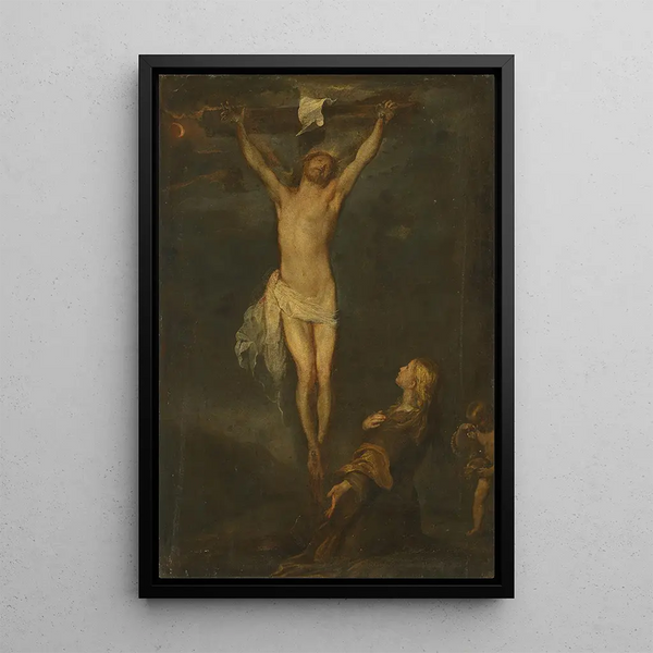 Maalauksen jäljennös Ristiinnaulitseminen ja pyhä Rosalia - Antoine van Dyck