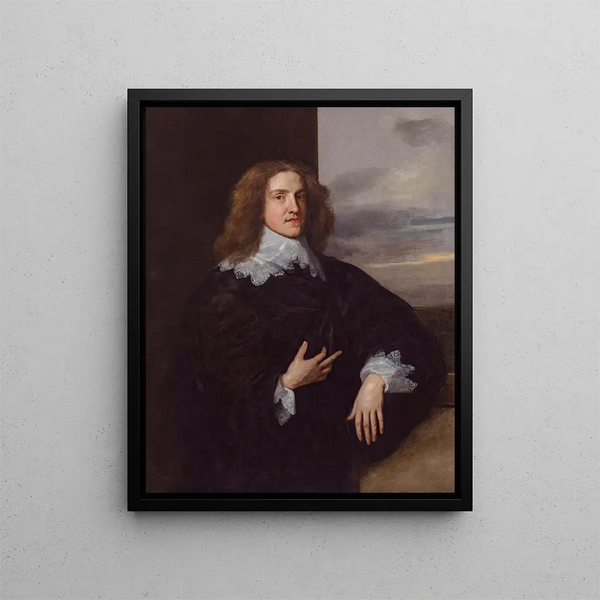 Nuori herrasmies - Antoine van Dyck — kehystetty taideteos seinällä