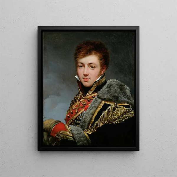Muotokuva Honoré de La Riboisère - Antoine-Jean Gros — kehystetty taideteos seinällä