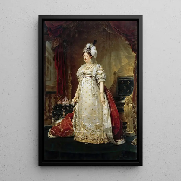 Marie-Térèse Charlotte de Ranskan muotokuva, Angoulême herttuatar - Antoine-Jean Gros — kehystetty taideteos seinällä