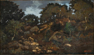 AntoineLouis Barye - Rocks In Fontainebleau Forest.webp