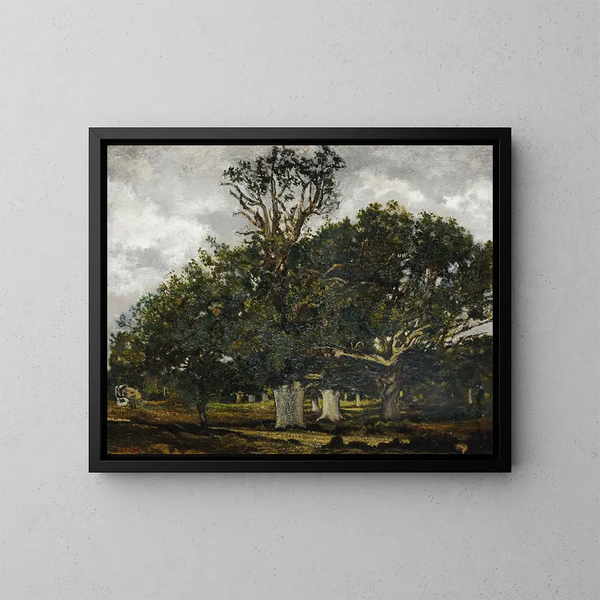 Jean de Paris Fontainebleaun metsässä - Antoine-Louis Barye — kehystetty taideteos seinällä