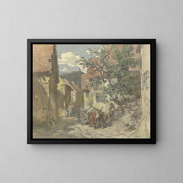 Rue à Kronberg 2 - Anton Burger — kehystetty taideteos seinällä