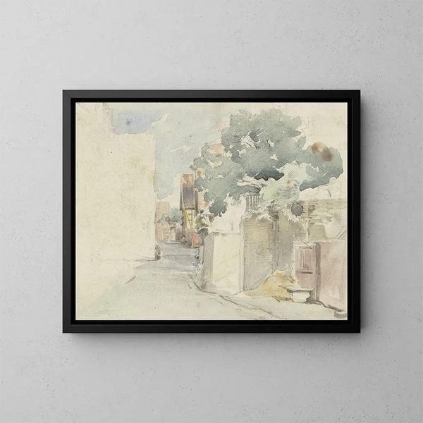 Route du village à Kronberg - Anton Burger — kehystetty taideteos seinällä