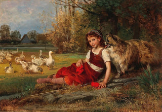 Anton Dieffenbach - Gnsemagd bei der Rast.webp