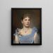 Portrait d'une dame en robe bleue - Anton Ebert — kehystetty taideteos seinällä