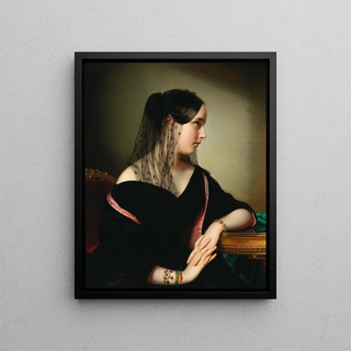 Anton Einsle - Portrait Of A Young Lady In Profile With An Enamelled Bangle A Snake Bracelet And A Bracelet With Turquoises.webp